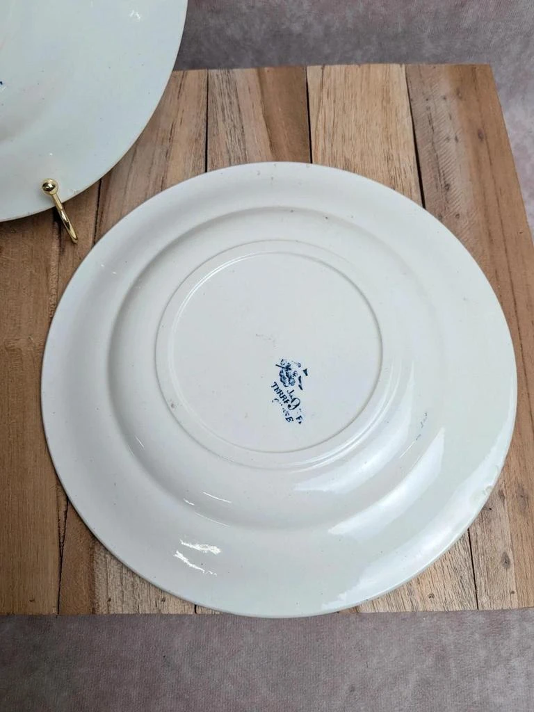 Conjunto de 2 pratos policromos Terra de Fer Clairefontaine modelo Caça decoração lebre – photo 7